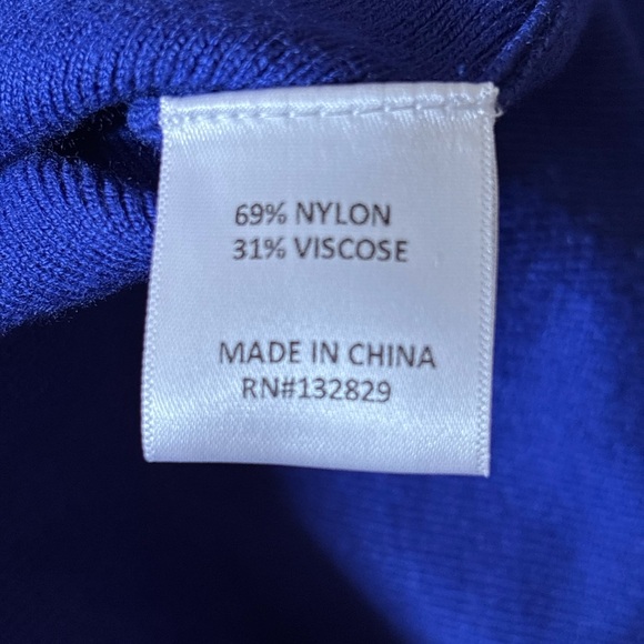 Lovers + Friends Electric Blue Ribbed Knit Turtleneck Sweater Dress, Sz XL NWT - Picture 7 of 12